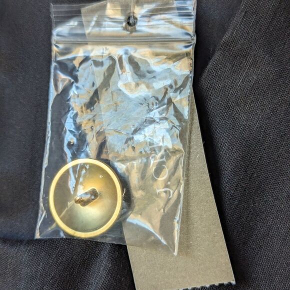 J. Crew Linen Blend Desk to Drinks Gold Button Midi Dress Sz 8 NWT - Picture 12 of 16